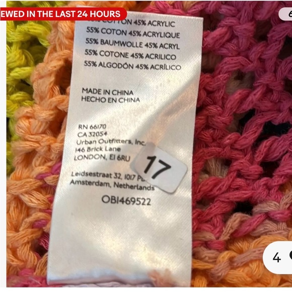 Free People Chasing Rainbows Tropical Combo Open Front Knit Maxi Cardi Kimono - Picture 4 of 14